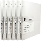 JAM Paper Plastic 3 Ring Binder, 1 Inch, Clear, 5 Pack (751T1clg)-Clear