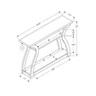Monarch Specialties 2439 Accent Table - 47"L/Black Hall Console-Assembly Required