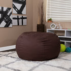 Flash Furniture Oversized Solid Brown Bean Bag Chair-Cotton-Twill Upholstery