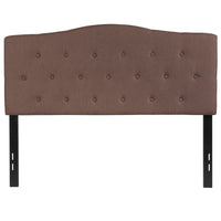 Flash Furniture Cambridge Tufted Upholstered Full Size Headboard - Camel Fabric-Contemporary Style