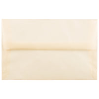 JAM Paper A10 Invitation Envelopes, 6 x 9.5, Spring Ochre Ivory Translucent Vellum, 50 Pack (PACV850I)-Spring ochre translucent envelope