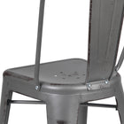 Flash Furniture Commercial Grade 24" High Distressed Silver Grey Metal Indoor-Outdoor Counter Height Stool with Back-Footrest provides better sitting experience