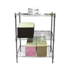 Futech 3 Tier Wire Shelf, 23"W x 12, 5"D x 38"H, Chrome-Material: Metal