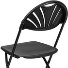 Flash Furniture HERCULES Series Black Plastic Fan Back Folding Chair-Ventilated Fan Back