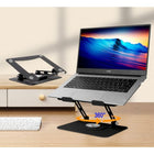 Uncaged Ergonomics RISE Swivel Adjustable Laptop Stand with Riser - Black-Hold laptop in a comfortable position