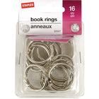 Staples 1" Loose Leaf Rings - Silver - 16 Pack-Steel rings won't crack, bend or split