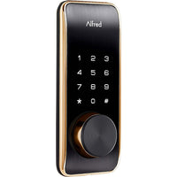 Alfred Smart Deadbolt Lock Key - Gold-The sleekest lock on the block, the Alfred DB2-B smart lock with Key Overide comes in black, chrome and gold