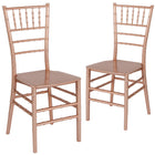 Flash Furniture - Chaise Chiavari empilable de la série HERCULES PREMIUM en résine or rose-Capacité de poids de 1000 lb