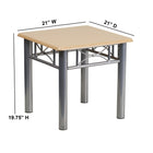 Flash Furniture Natural Laminate End Table with Silver Steel Frame-5
