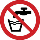 ISO Safety Labels, Prohibition, Not Drinking Water, SAX349-Material - Adhesive Vinyl