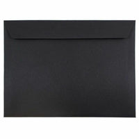 JAM Paper Booklet Envelopes - 9.5" x 12.625" - Black - 100 Pack -Colour: Black Linen