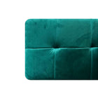 Plata Decor - Cisne Chome Banc avec Velvet Top - Vert-Aucun assemblage requis