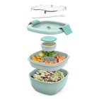 Bentgo 54 oz Salad Container - Coastal Aqua-FDA-approved, food-safe container materials (no BPA, Vinyl, Lead, or PVC)