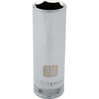 Dynamic Tools 1/2" Drive 12 Point SAE, 1" Deep Length, Chrome Finish Socket-Size: 1"