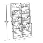 Azar Displays 28.75" x 19" 8 Pocket Letter Size Crystal Styrene Modular Wall Mount Display (252322)-Add components to mount onto slat wall