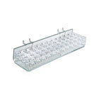 Azar Displays 0.5" Diameter 48 Round Slot Mascara & Cosmetic Tray For Pegboard, 2 Pack (225548)-2 hooks attached for easy mounting