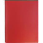 JAM PaperMD – Chemise d’école Eco en plastique à 2 pochettes avec attaches en métal, rouge, 6/paquet-Contient 3 attaches à fermoir