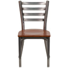 Flash Furniture – Chaise de restaurant HERCULES à traverses horizontales, métal pâle, siège en cerisier (XUDG694CLADCHYW)-Siège en bois fini cerisier