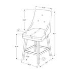 Monarch Specialties 1243 Barstool - Grey Leather-Look/Swivel - 2 Pack-Assembly required: Illustrated instructions and all hardware are provided for convenience (additional tools may be needed)