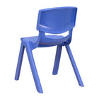 Flash Furniture Plastic Stackable School Chair with 12" Seat Height - Blue - 10 Pack-Lightweight Design