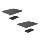 ShoppingAll Steel Desk Reinforcement Plate for Monitor Mounts - Black - 2 Pack-Top plate measures 21.8cm x 16cm  (8.6” x 6.3”), Bottom plate measures 11.9cm x 6.5cm (4.7” x 2.7”). The plates are 0.25cm (0.1” thick)