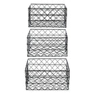 Truu Design Wire Storage Baskets, Set of 3, 13.75 x 10.25 x 6.75 inches, Black-Practical storage space, as well as stylish