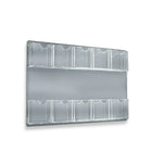 Azar Displays 15.75" x 23.75" 10 Pocket Wall Mount Acrylic Brochure Holder, 2 Pack (252069)-Pocket dimensions: 4"H x 4-1/8"W x 1-1/4"D