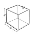 Azar Displays Cube Bin, 6", 4 Pack (556109)-Cube shaped bucket displays any type of product in an attractive and convenient way