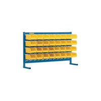 Kleton Louvered Rack & Bins Combinations, 32 Bins, 36"W x 8-1/4"D x 22"H-Depth: 8-1/4"
