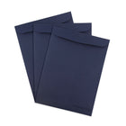 JAM Paper 9" x 12" Open End Catalog Envelopes, Navy Blue, 100 Pack (51287431f)-Gummed closure