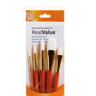 Princeton RealValue Synthetic White Taklon Set - 5 Pack (PR9152)-Includes Round 2, 8 and 12, Stroke 3/4 and Wash 1/2