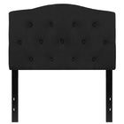 Flash Furniture Cambridge Tufted Upholstered Twin Size Headboard - Black Fabric-Contemporary Style
