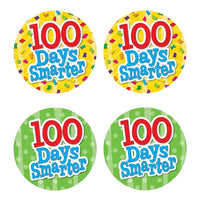 Teacher Created Resources 100 Days Smarter Wear 'Em Badge, 192 Pack (TCR5393)-Size: 2 3/8"(Dia)