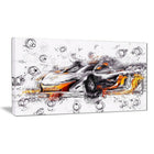 Designart Black and Orange Exotic Car Gallery-Wrapped Canvas, (PT2628-32-16)-Print