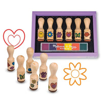 Melissa & Doug Happy Handle Stamp Set Assorted, 2 Pack (LCI2407)-Assorted