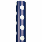 JAM Paper Polka Dot Wrapping Paper - 25 Sq Ft - Dark Blue with White Dots-The perfect square footage for quickly and easily wrapping your presents