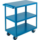 Kleton Heavy-Duty Shelf Cart, Overall Width: 18", Cart Material: Steel, Construction: All-Welded-No. of Shelves: 3