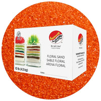 Sandtastik Floral Coloured Sand, 10 lb (4.5 kg) Box, Orange-Coarse grain with natural sparkle throughout