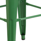 Flash Furniture Commercial Grade 30" High Backless Green Metal Indoor-Outdoor Barstool with Square Seat-Stack Quantity: 4-8