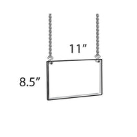 Azar Displays Hanging Poster Frame, 11"W x 8.5"H, 4 Pack (172714)-Sign holder