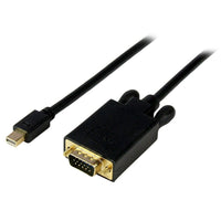 StarTech 6 Ft Mini Displayport to VGA Adapter Converter Cable, Mdp to VGA 1920X1200, Black-Connect a Mini DisplayPort source directly to a VGA display or projector, with no additional adapters or cables