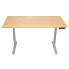 Uncaged Ergonomics 48" RISE-UP Electric Height Adjustable Desk - Natural Bamboo/Grey-Sit/stand desk