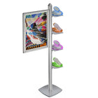 Azar Displays – Présentoir sur pied avec tablettes carrées (300295-SLV)-Dimensions : 28 haut. x 22 larg. (po)