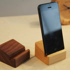 Decent Living Wooden Smart Phone Stand - Walnut-Perfect wedding, anniversary, or birthday gift