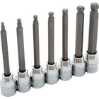 Dynamic Tools 3/8" Drive 7 Piece SAE, Long Ball Nose, Hex Socket Set, 1/8" - 3/8"-Contains: 1/8", 5/32", 3/16", 7/32", 1/4", 5/16", 3/8