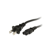 StarTech PXT101NB10 10' Power Cord-Features NEMA 1-15 Power (North America) Plug and IEC 60320 C7 Power (Unpolarised) ports for charging your device