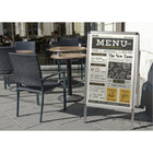 MasterVision - Panneau de signalisation en forme de A avec surface magnétique effaçable à l'eau et porte-affiche - 35" x 25" - Cadre en aluminium-Idéal pour les espaces publics tels que les conférences, les écoles, les restaurants, les trottoirs et les salons commerciaux