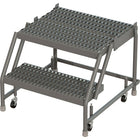 Tri-Arc Manufacturing Deep Top Step Rolling Ladder, Platform Height: 20", No. of Steps: 2, Step Width: 16" (KDSR002162-D2)-No. of Steps: 2