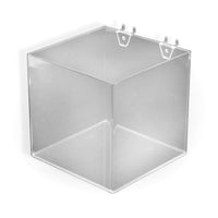 Azar Displays – Bac cubique, 8 po, 4/paquet (556112)-Utilisez-le sur un panneau à latte ou sur un panneau perforé ou comme un présentoir de comptoir