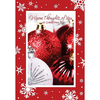 Thinking of You, Ornaments & Snow Flakes, 18 Pack-Printed on premium coated card stock
